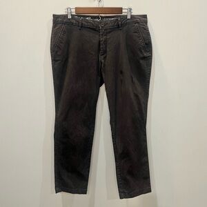 Eddie Bauer Boyfriend Slim Legendwash Stretch Chinos Pants Gray Women 14 Petite